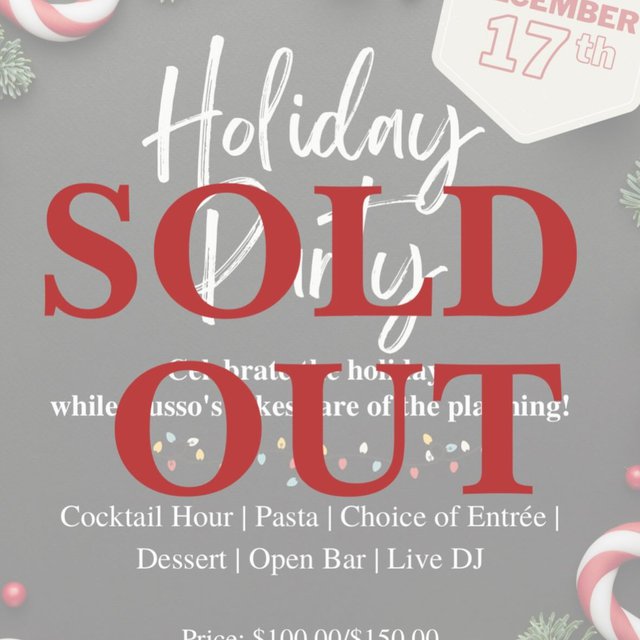 ✨ SOLD OUT! ✨
Our Holiday Party and New Year’s Eve